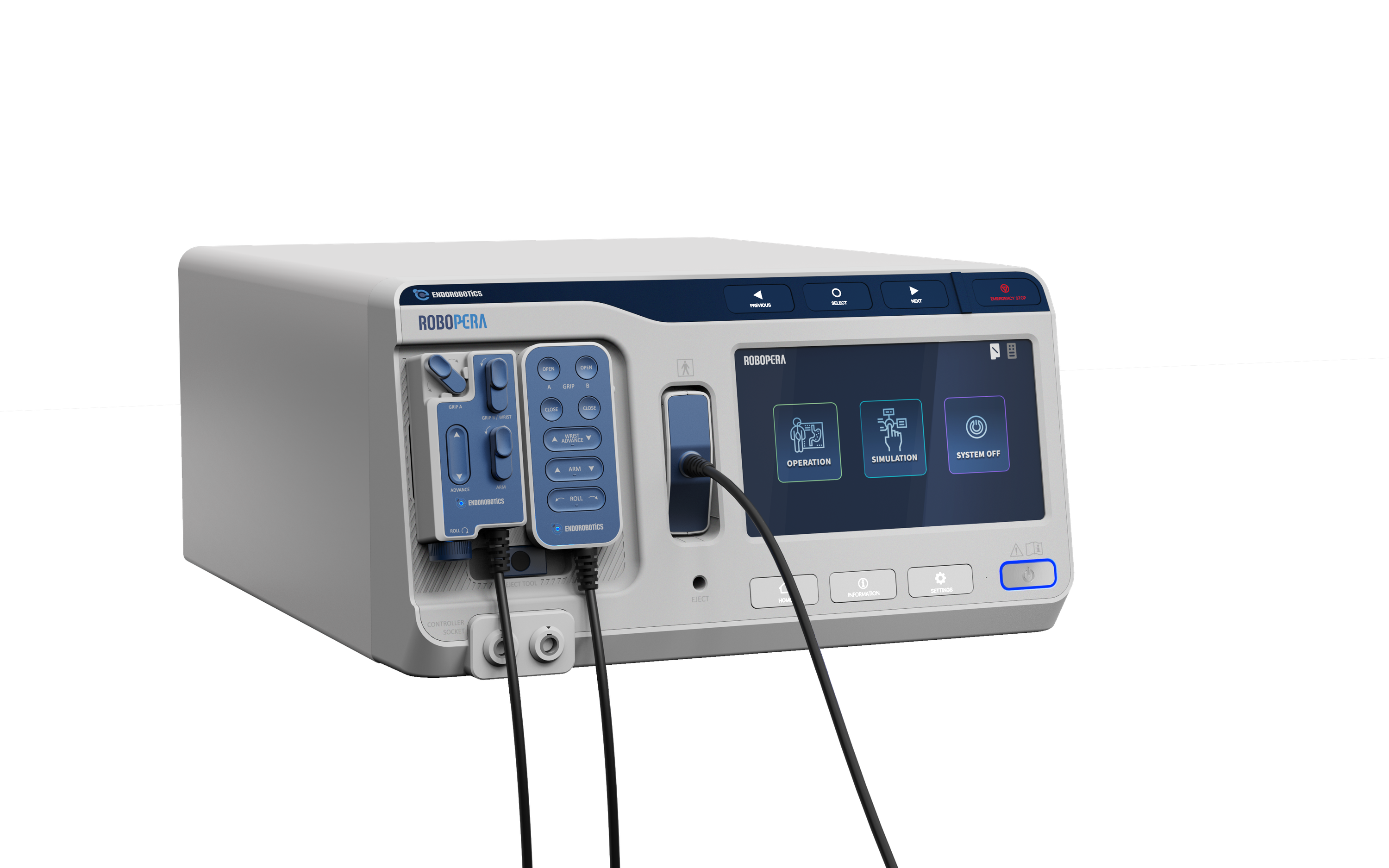 ROBOPERA driver unit with 8-inch touch display and dual controllers